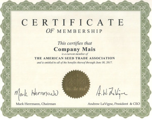 CERTIFICATE 2017+